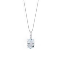 Collana Bliss Donna Stephanie in Oro bianco Acquamarina 0.20 Ct 20108487 - 20108487